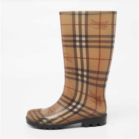 burberry moto rain boots|burberry haymarket rain boots.